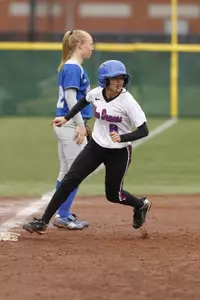 Megan Coronado scored the winning run in her first NCAA game to give DePaul a 2-1 win over Indiana.