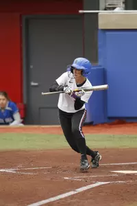 Sean Plese had two hits in the Blue Demons' 4-2 loss to USF Saturday that ended DePaul's winning streak.