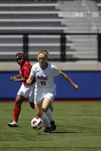 Morgan Celaya leads the Blue Demons in shots heading into Friday's match against Michigan State.