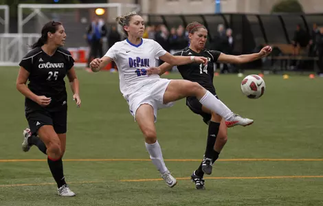 Morgan Celaya took seven shots with three on goal in Friday's 1-0, double-overtime loss to Cincinnati.