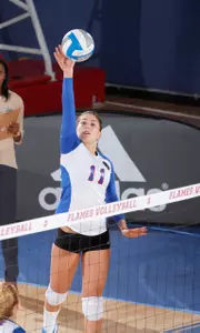 Freshman Amy Lanski picked up her second all-tournament team honors of the season as she led DePaul with 23 kills.
