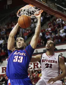 Krys Faber scored seven points and grabbed seven boards in the win at Rutgers.