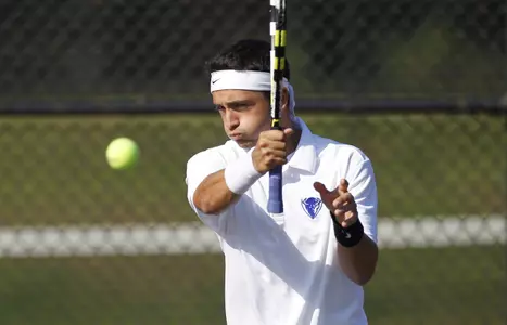 George Chanturia and the Blue Demons fell to Harvard, 4-0 on Saturday.