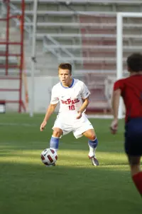 Ray De Leon led the Blue Demons in shots with four.