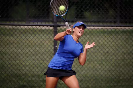 Patricia Fargas (pictured) and Jasmin Kling went 2-1 against ITA-ranked opponents at the Riviera/ITA Women's All-American Championships