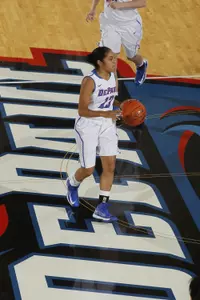 Chanise Jenkins and the Blue Demons play Hampton at 2:15 p.m. (AST) on Friday.