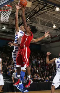 Cleveland Melvin finished with 25 points, 11 rebounds and two blocked shots in the exhibition game against Lewis.