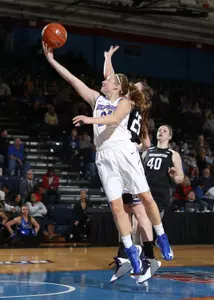 Megan Rogowski led DePaul with 22 points in the Blue Demons' 89-61 victory over cross-town rival Northwestern on Sunday.