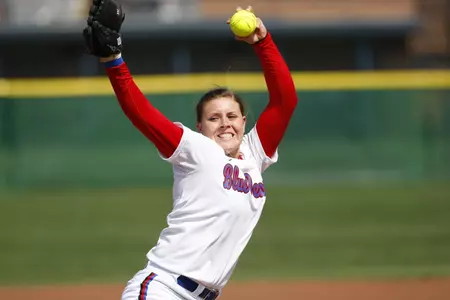 Kirsten Verdun improved to 5-2 after pitching a three-hit shutout in Friday's 8-0 win over Massachusetts.