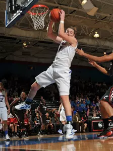 Katherine Harry grabbed 16 rebounds and added 10 points in DePaul's 73-51 win over Cincinnati on Monday.