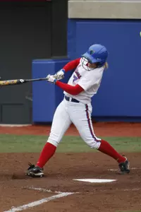 Kirsten Verdun accounted for DePaul's offense with a solo home run in Friday's loss to No. 3 Washington.