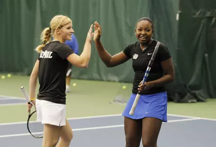Carolin Neumann clinched DePaul's win with her 15th singles victory of the season.