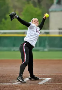 Kirsten Verdun set a career high in strikeouts during each game of Wednesday's doubleheader split with Syracuse.