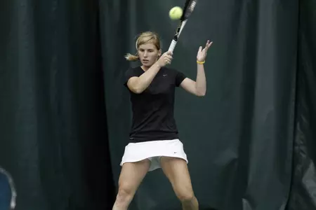 Carolin Neumann and the Blue Demons topped St. John's 7-0 on Friday.