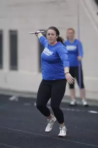 Seniors Alanna Kovacs and Melissa Fraser compete in both the hammer and javelin this weekend.