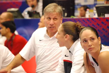 DePaul head coach Doug Bruno serves as an assistant for the USA National team.