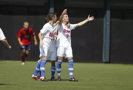 Thiago Ganancio scored both goals in DePaul's season-opening 2-1 victory over Illinois-Chicago on Friday.
