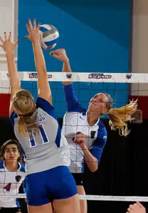 Junior Natalie Rizzo tied for the team-high with an error-free eight kills and a led the way with a .667 hitting percentage.
