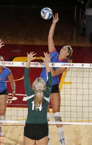 Junior middle Natalie Rizzo tied a career-high with seven block assists.