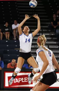 Sophomore setter Laura Witt set career-highs in assists (52), digs (18), kills (5) and attempts (14) on Wednesday night vs. Green Bay