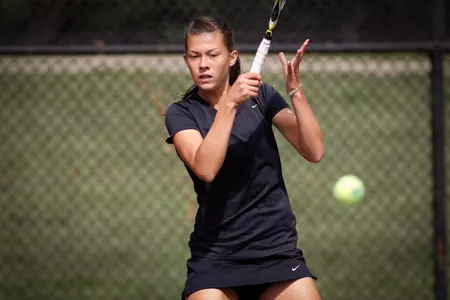 Rebeca Mitrea took the singles crown in Flight B with a win over teammate Kelsey Lawson.