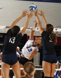 Vesela Zapryanova was named to last weekend's All-Tournament Team after leading the Blue Demons in kills (45) and setting career-highs with 20 kills and 19 digs vs. UT Martin