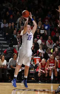 Katherine Harry and the Blue Demons host USF at 7 p.m. on Saturday at McGrath-Phillips Arena.