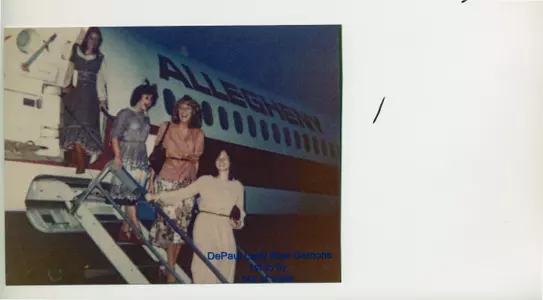 The 1978 volleyball team was the first women's program at DePaul to fly out of state for a collegiate competion.
