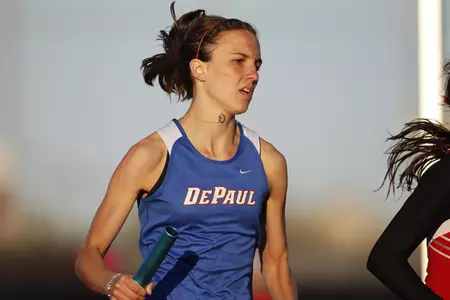 Alexandra Muller teamed with Nora Smith, Lindsey Holden and Jackie Kasal in the women's distance medley relay Friday night.