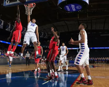 The Blue Demons play at Pittsburgh on Saturday at 4 p.m. ET.