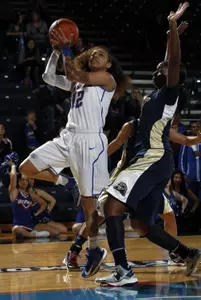 Brittany Hrynko hit the winning shot with four seconds to go in DePaul's dramatic 57-55 win over Pittsburgh on Tuesday night.