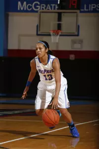 Chanise Jenkins and the Blue Demons host Illinois State on Monday at 7 p.m.