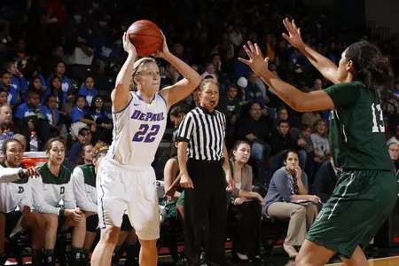 Brooke Schulte and the Blue Demons play Washington on Friday.