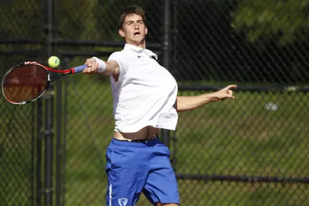 Junior Filip Dzanko won his second straight at first singles on Saturday.