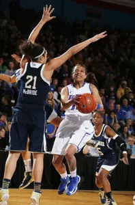 Brittany Hrynko scored a team-high 15 points on Sunday.