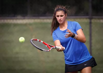 Freshman Zaina Sufi clinched the win at sixth singles, sending the Blue Demons to a third-place finish.