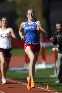 Jackie Kasal anchored DePaul's winning 4x800-meter relay team at the Chicagoland Championships.