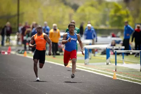 Jordon Vaughn helped DePaul's 4x100-meter relay team finish first at the Chicagoland Championships.