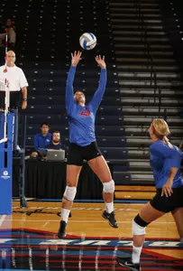 Colleen Smith led the Blue Demons to hitting percentages of .344 and .455 in her two sets on Saturday afternoon