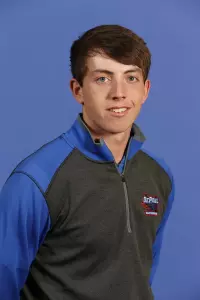 Freshman Jonathan Hewett cards the lowest score for the Blue Demons, a 75, in the third round