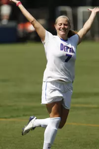 Elise Wyatt scored her fourth goal of the season in the Blue Demons' 1-0 victory over Milwaukee on Friday.