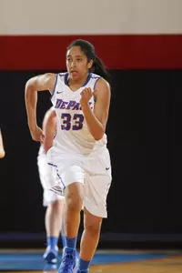 Blue Demon freshman Madeline Crowell will take the Army Oath of Enlistment Prior to the 2 p.m. tip