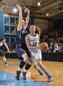 Brittany Hrynko had a game-high 20 points to lead DePaul to a BIG EAST win on Sunday.