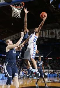 Brandon Young scored 23 points to lead the Blue Demons at Seton Hall.