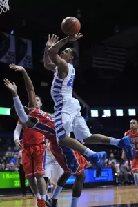 Senior Brandon Young posted a season and game-high of 24 points in Tuesday's setback.