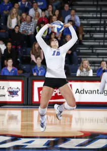 Colleen Smith dished out 27 assists and tallied nine digs in the three-set loss to Marquette on Saturday night.