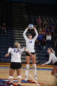 Colleen Smith passed a team-high 23 assists in a three-set defeat to Georgetown on Saturday night.