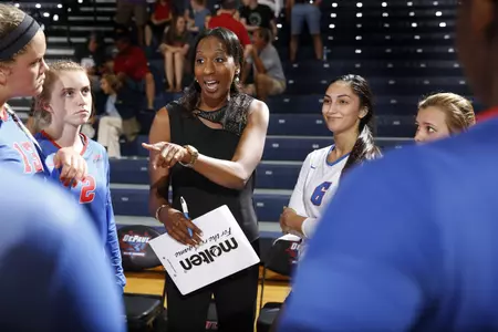 Head coach Nadia Edwards and the DePaul volleyball team will conduct a holiday camp on Monday, Dec. 22.