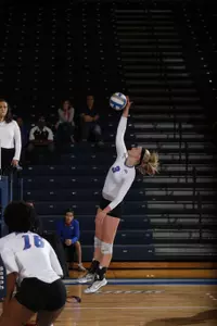 Rachel Breault set a personal-best in conference play with seven kills versus St. John's on Saturday night.