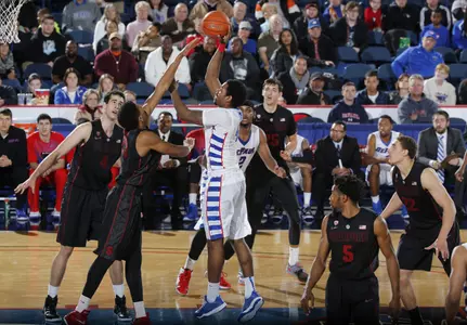 Myke Henry and the Blue Demons host Northern Illinois at Allstate Arena on Tuesday.